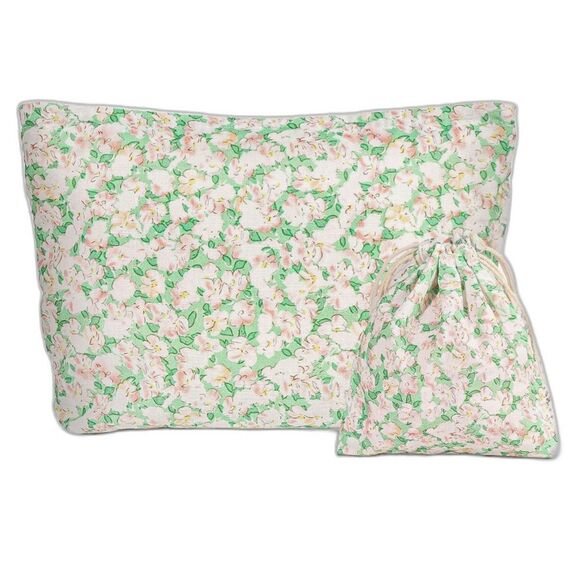 💎 Acrylic Makeup Brush Holder with Sparkle Beads + 2 Bonus Makeup Bags - New - Picture 3 of 6